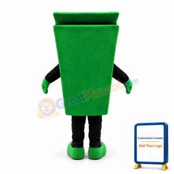Mischievous Cartoon Green Recyclable Trash Can Mascot Costume