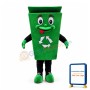 Mischievous Cartoon Green Recyclable Trash Can Mascot Costume