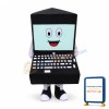Cartoon Black Laptop Mascot Costume