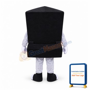 Cartoon Black Laptop Mascot Costume