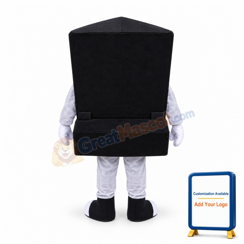 Cartoon Black Laptop Mascot Costume