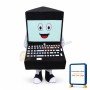 Cartoon Black Laptop Mascot Costume 