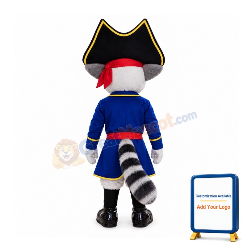 Friendly Lemur Pirate Mascot Costume