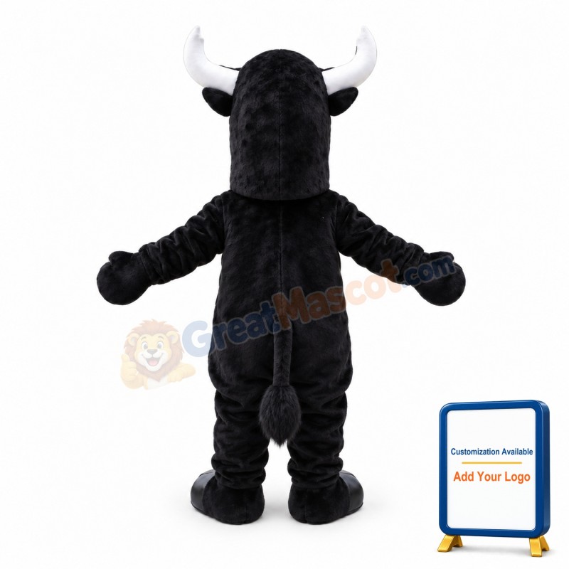 Black Buffalo Animal Mascot Costume