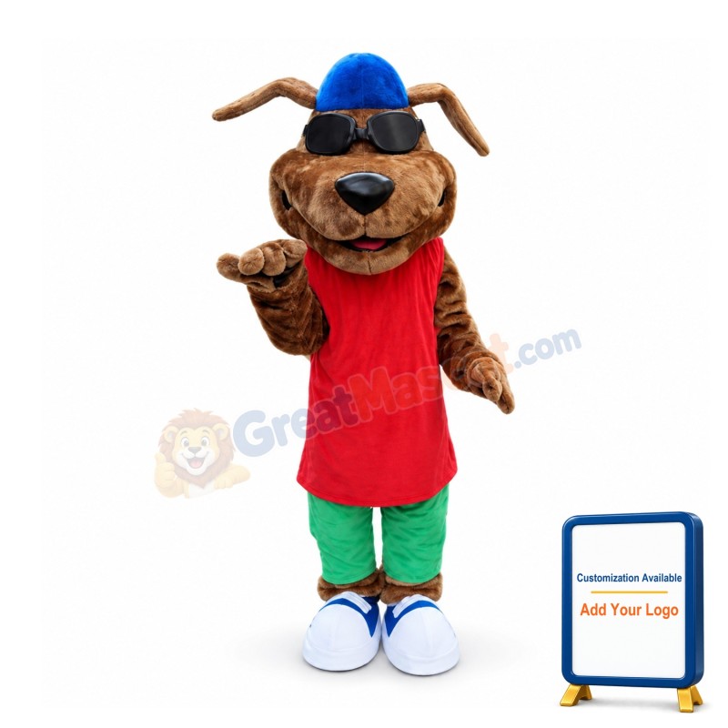 Cool Golden Dog Mascot Costume