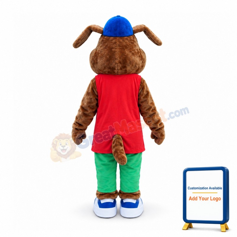 Cool Golden Dog Mascot Costume