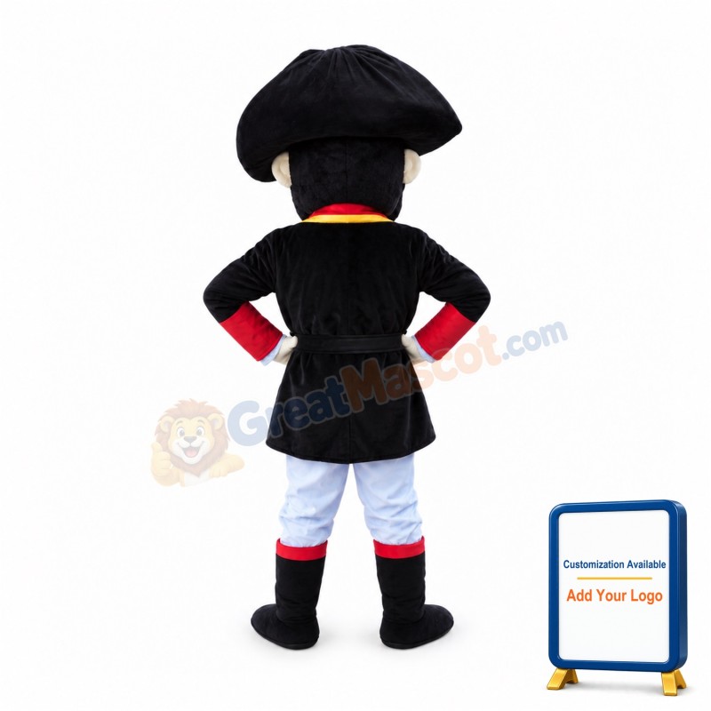 Happy One-eyed Pirate Mascot Costume