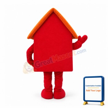 Deluxe Cartoon Red House Mascot Costume