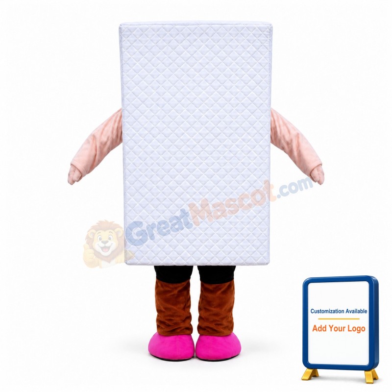 Deluxe Cartoon White Mattress Mascot Costume