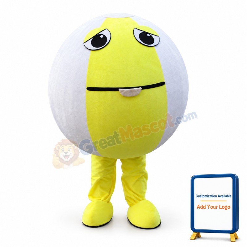 Sad Cartoon Beach Ball Mascot Costume