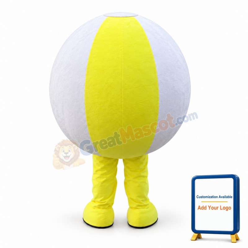 Sad Cartoon Beach Ball Mascot Costume