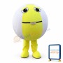 Sad Cartoon Beach Ball Mascot Costume