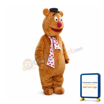 Fozzie Bear Mascot Costume Cartoon Character Mascot