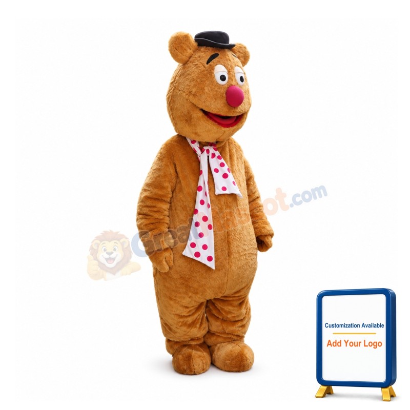 Fozzie Bear Mascot Costume Cartoon Character Mascot