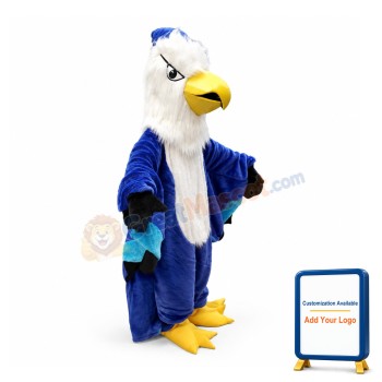 Long Fur Blue Jay Bird Mascot Costume