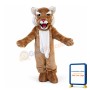Howling Brown Tiger Mascot Costume