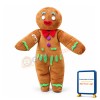 Huge Cartoon Christmas Gingerbread Gentleman Cookie Mascot Costume