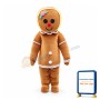 Huge Cartoon Christmas Gingerbread Girl Cookie Mascot Costume