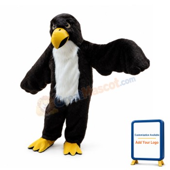 Black Hawk Long Wool Mascot Costume