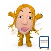 Unusual Only Girl Head Mascot Costume