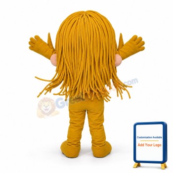 Unusual Only Girl Head Mascot Costume