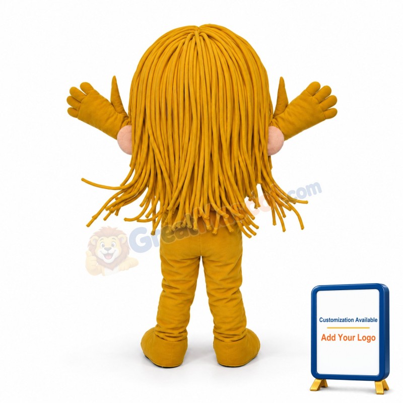 Unusual Only Girl Head Mascot Costume