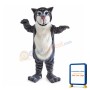 Long Plush Grey Tiger Mascot Costume