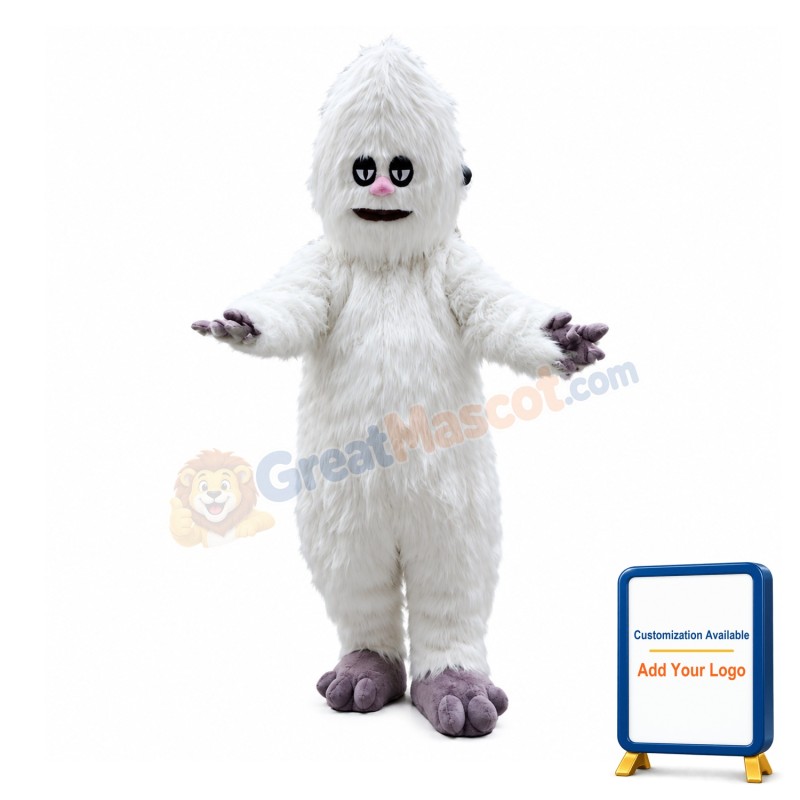 White Bigfoot Mascot Costume