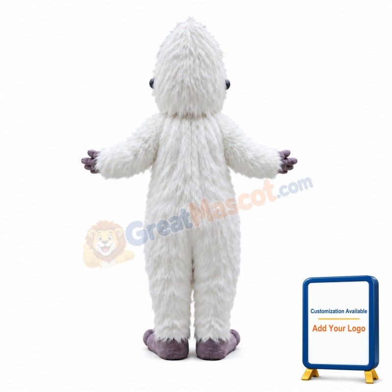 White Bigfoot Mascot Costume