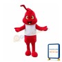 Cheering Cartoon Fire Ant Mascot Costume