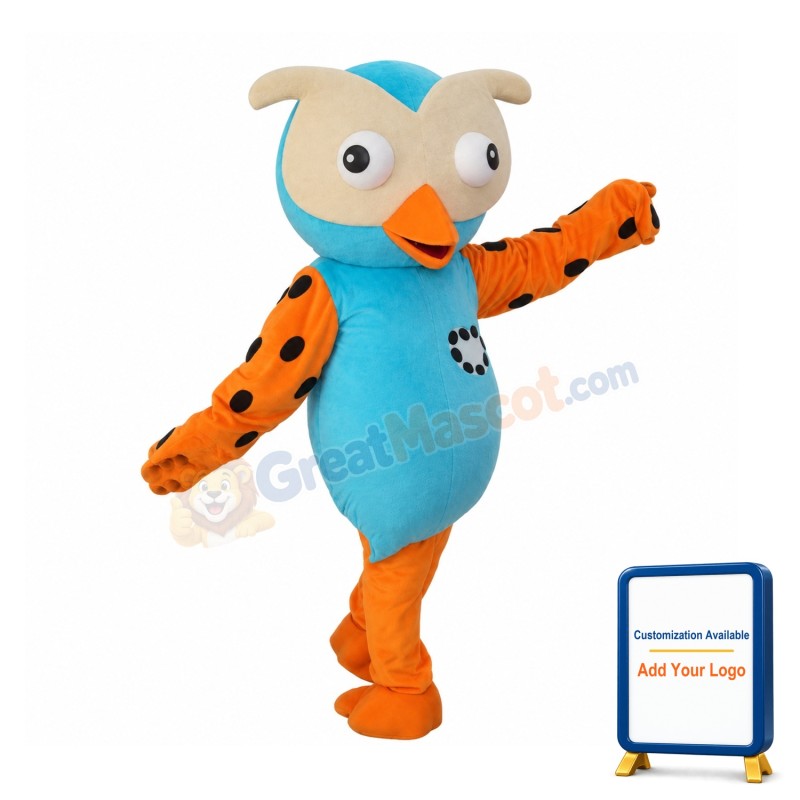 Hoot the Blue Owl Mascot Costume