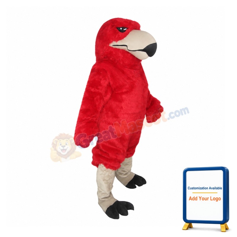 Flamingo Long Fur Mascot Costume