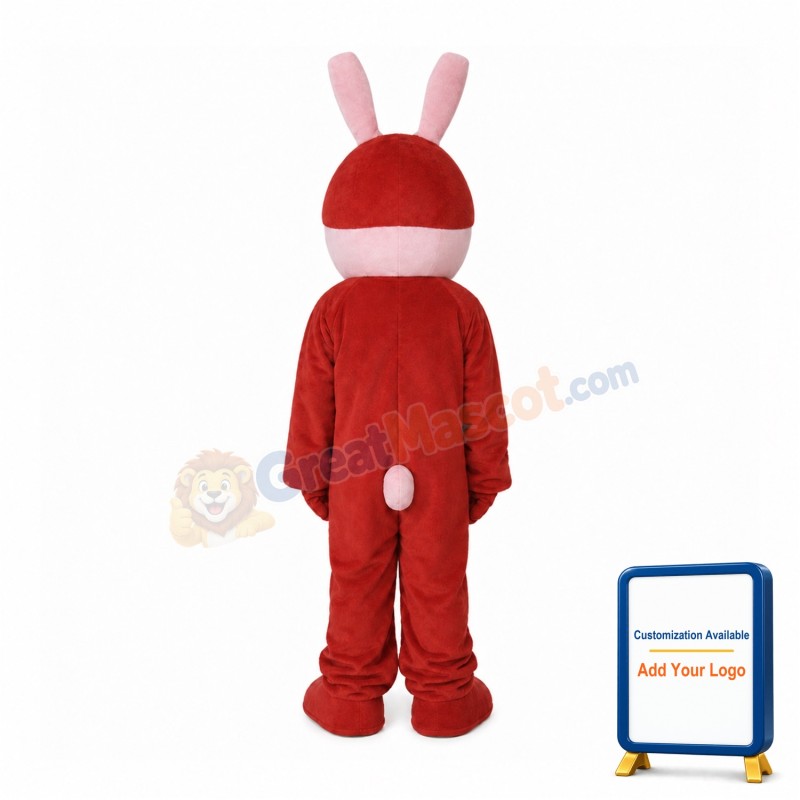 Cartoon Red Wolf Mascot Costume