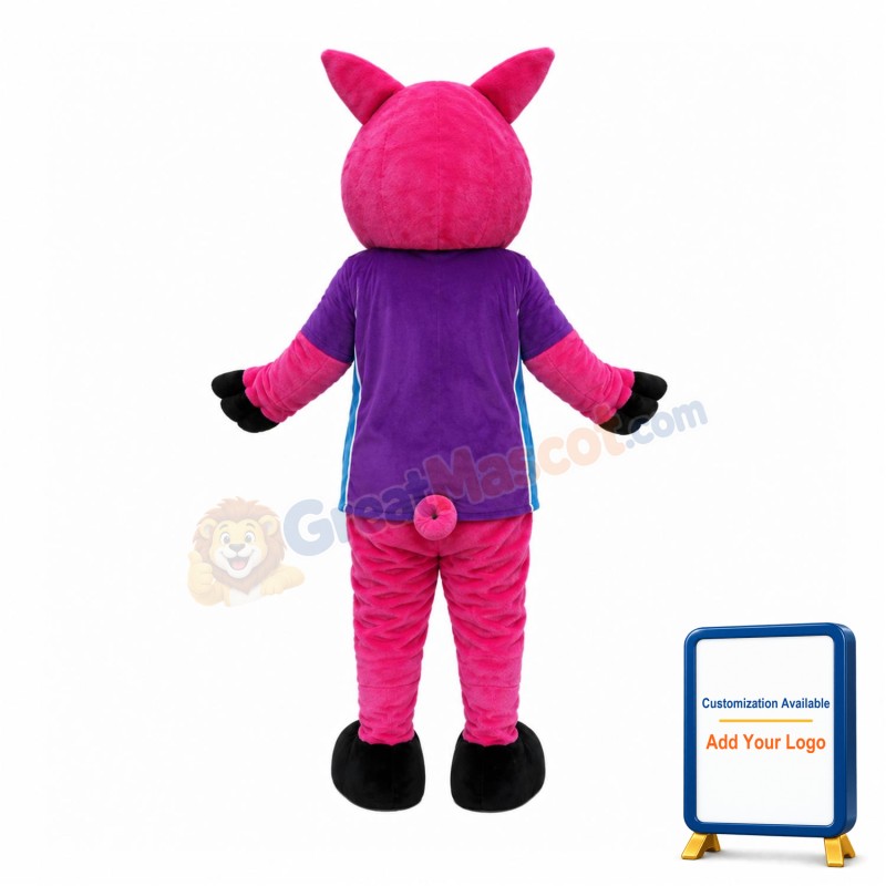 Rose Red Pig Mascot Costume