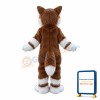 Red Siberian Husky Dog Long Fur Mascot Costume