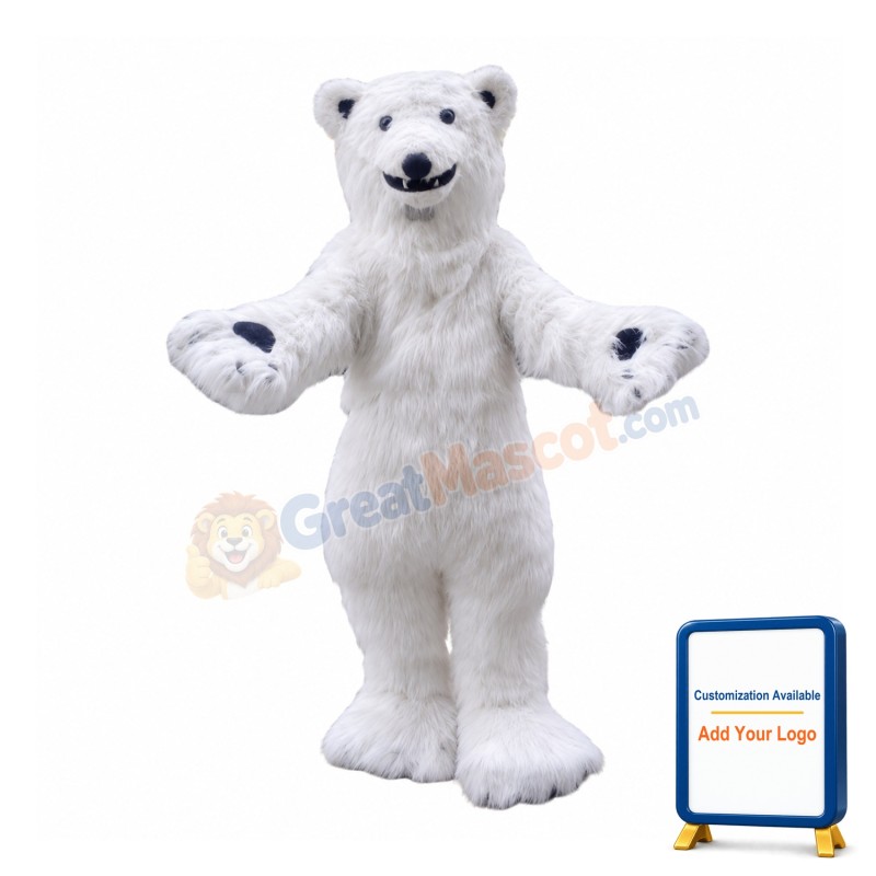 Almost Real Polar Bear Mascot Costume