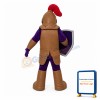 Copper & Purple Knight Mascot Costume