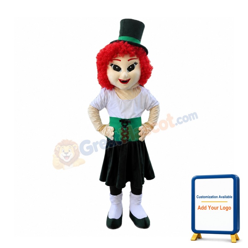 Red Hair Dancer Mascot Costume