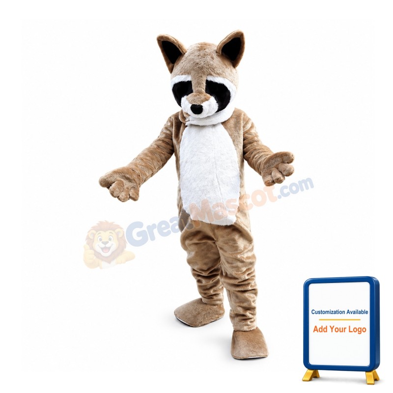 Brown Raccoon Mascot Costume