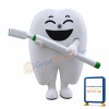 Huge Smiling Tooth & Toothbrush Mascot Costume