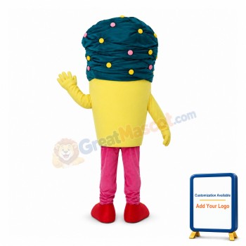 Cartoon Ice Cream Cone Mascot Costume