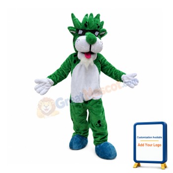 Cool Green Cheetah Mascot Costume