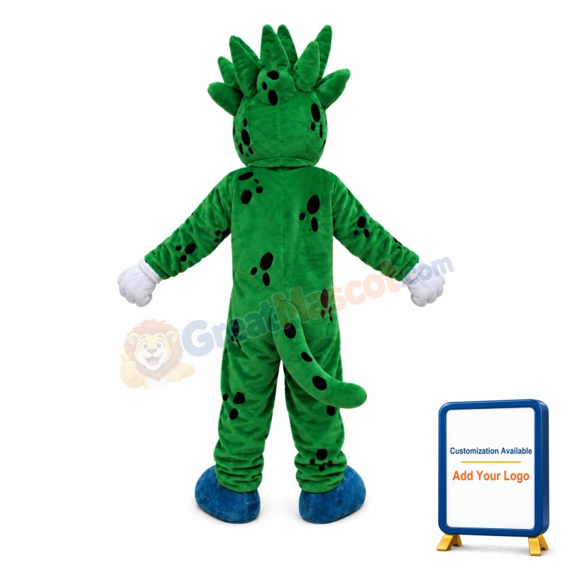 Cool Green Cheetah Mascot Costume