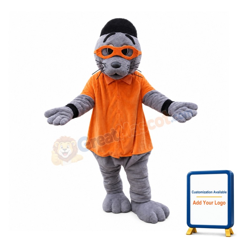 Hipster Sea Lion Mascot Costume