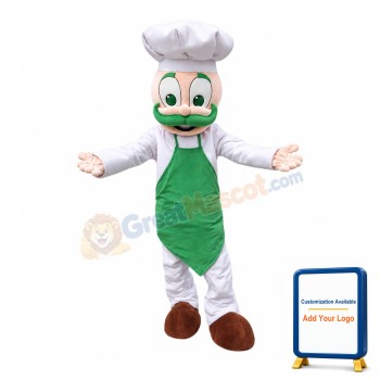 Green Beard Chef Mascot Costume