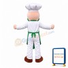 Green Beard Chef Mascot Costume