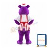 Sweet Cartoon Hallie McStuffins the Purple Hippopotamus Mascot Adult Costume