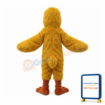 Little Yellow Bird Long Fur Mascot Costume