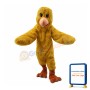 Little Yellow Bird Long Fur Mascot Costume