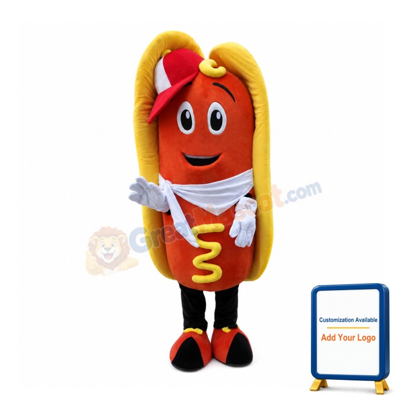 Lightweight Cartoon Hot Dog Mascot Costume